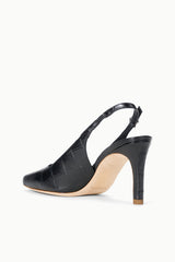 Lucie Slingback Pump | Black Croco