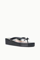 Party Platform Thong | Trumpet Flower Black