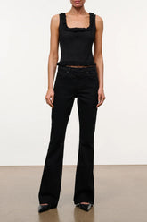 Franky Flare Jean | Jet Black