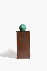 Large Moon-Lid Box | Brown and Satin Patina Glaze