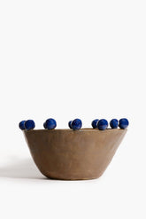Moon Rim Bowl | Brown and Cobalt Blue Glaze