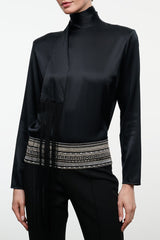 Suni Silk Top | Black