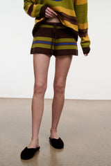 Fran Cashmere Short | Nightowl Stripe