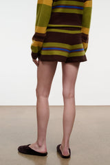 Fran Cashmere Short | Nightowl Stripe