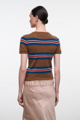 Easy Cashmere Tee | Savoy Stripe