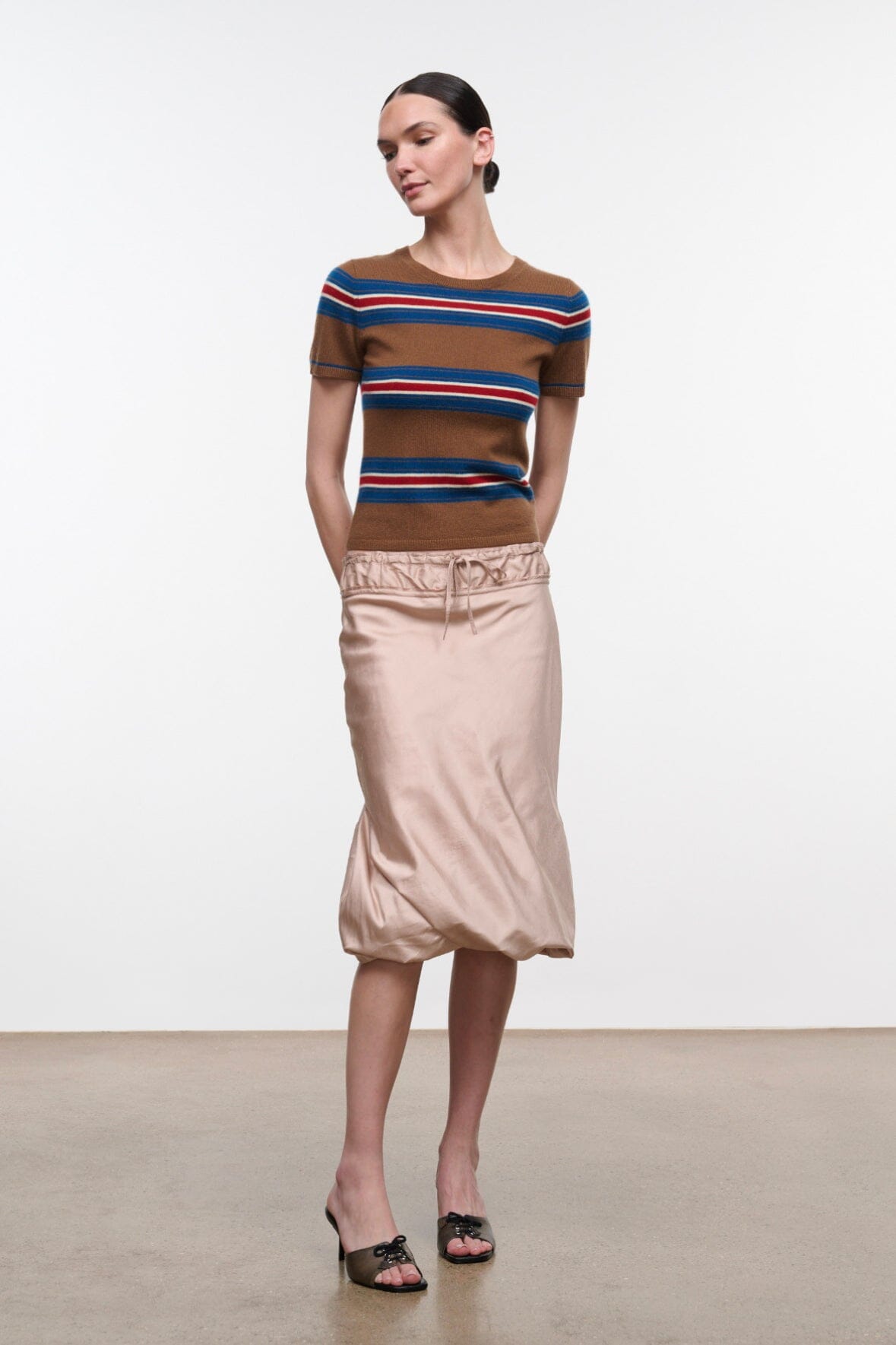 Easy Cashmere Tee | Savoy Stripe