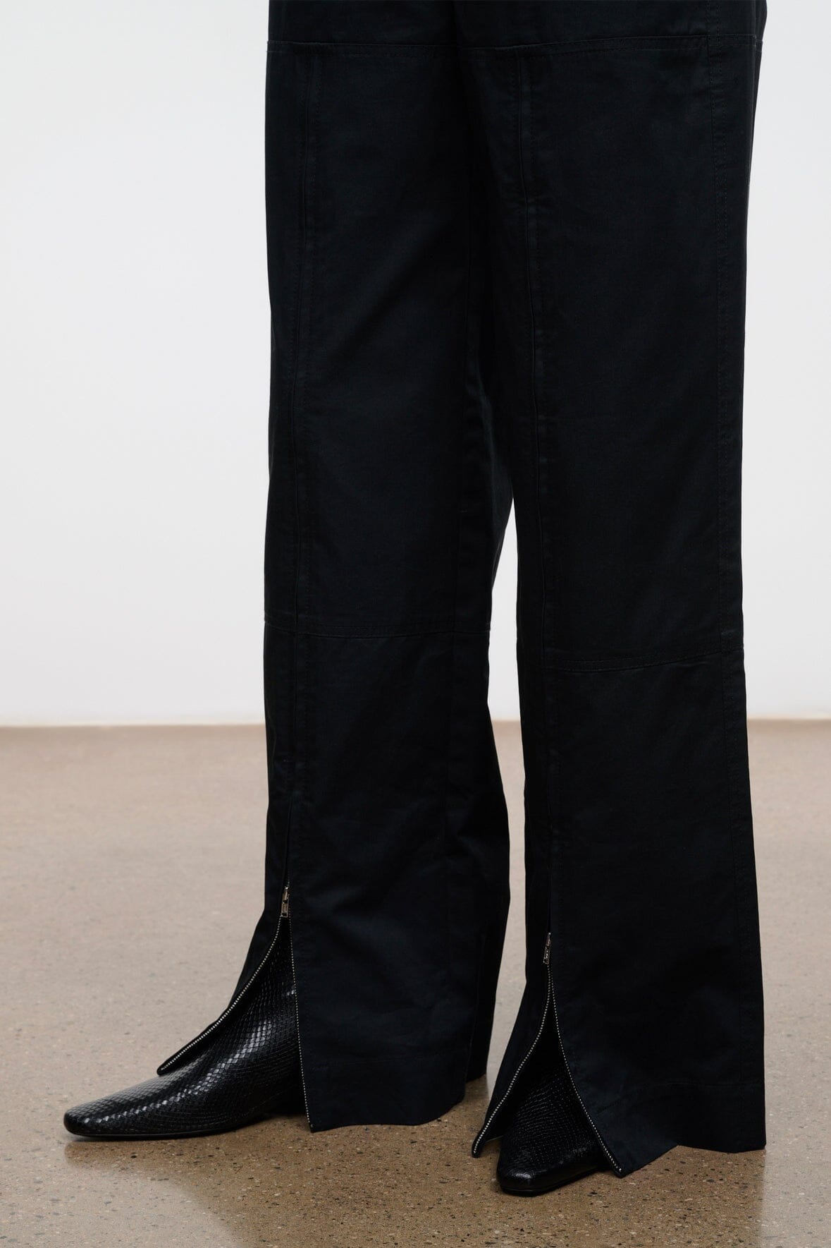 Wally Flat Ankle Boot | Black Snake