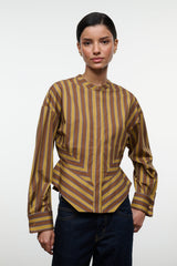 Rhys Top | Cigar Stripe