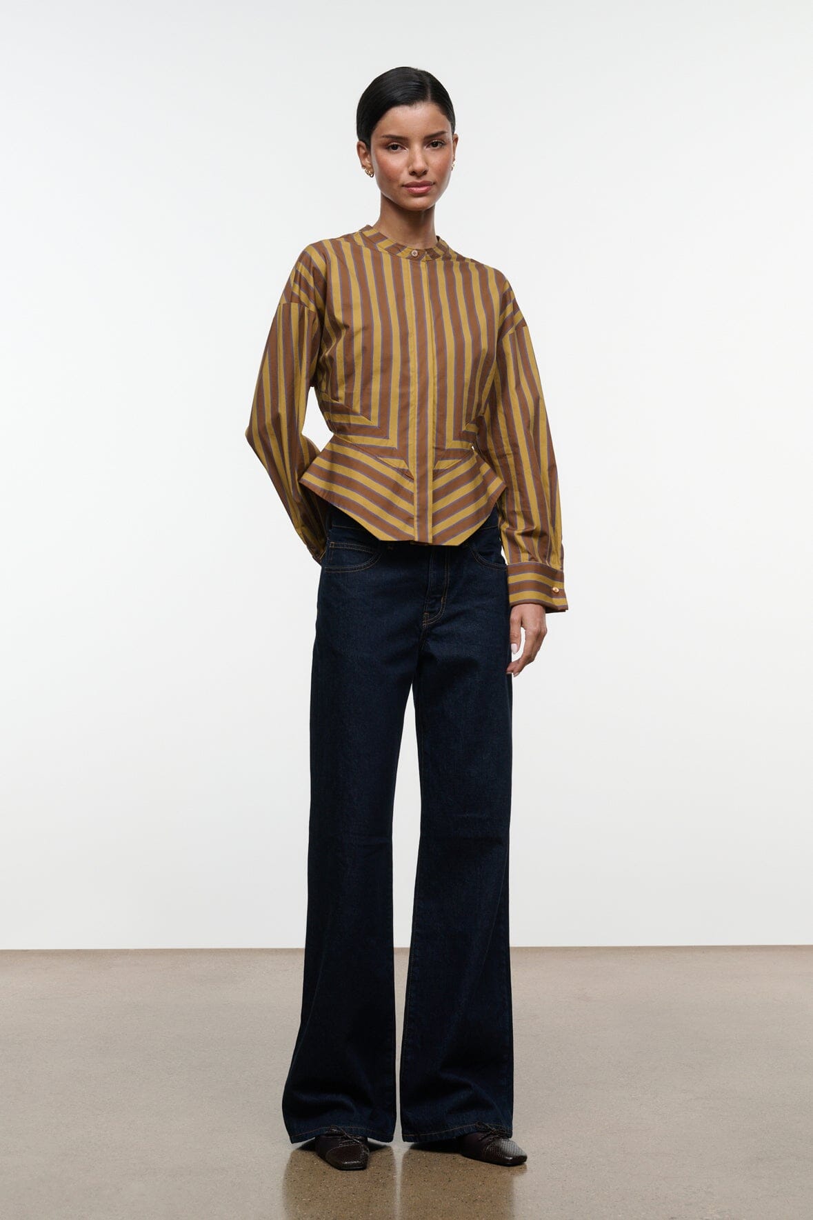 Rhys Top | Cigar Stripe