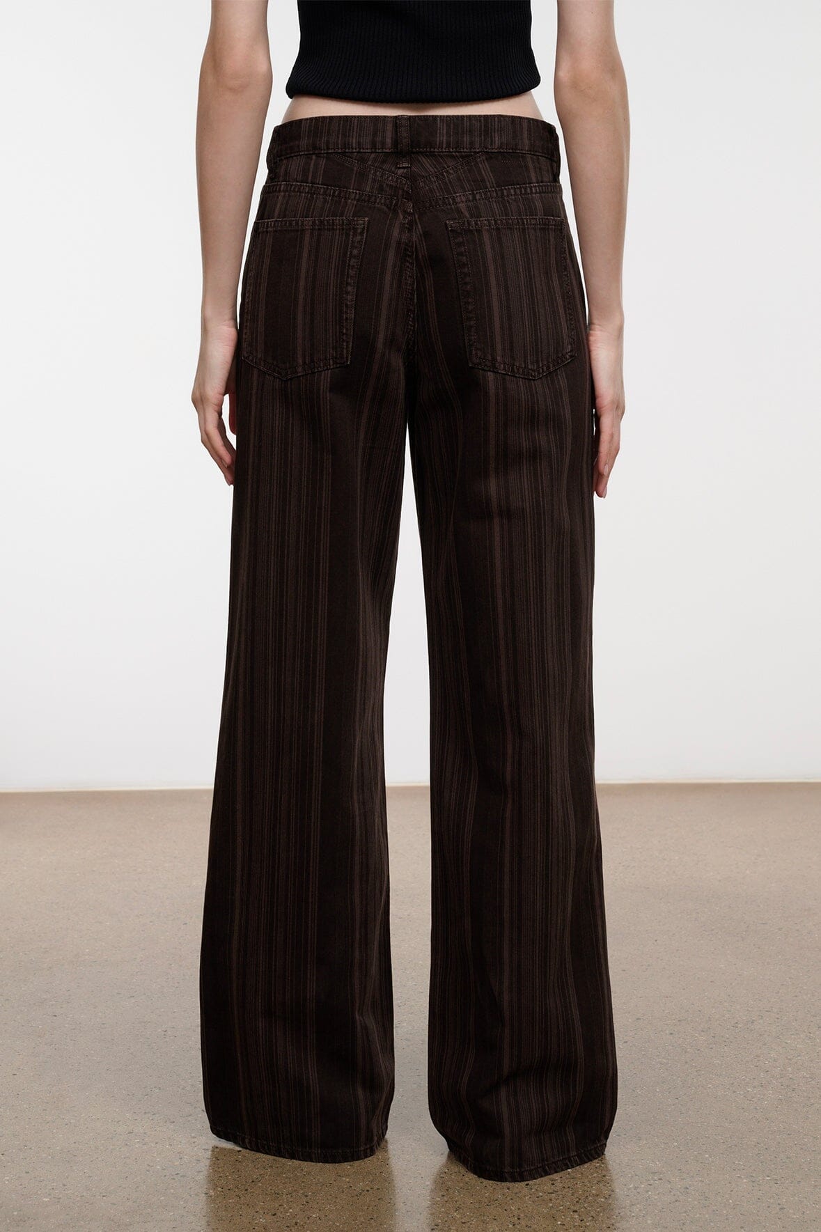 Gus Relaxed Jean | Espresso Stripe