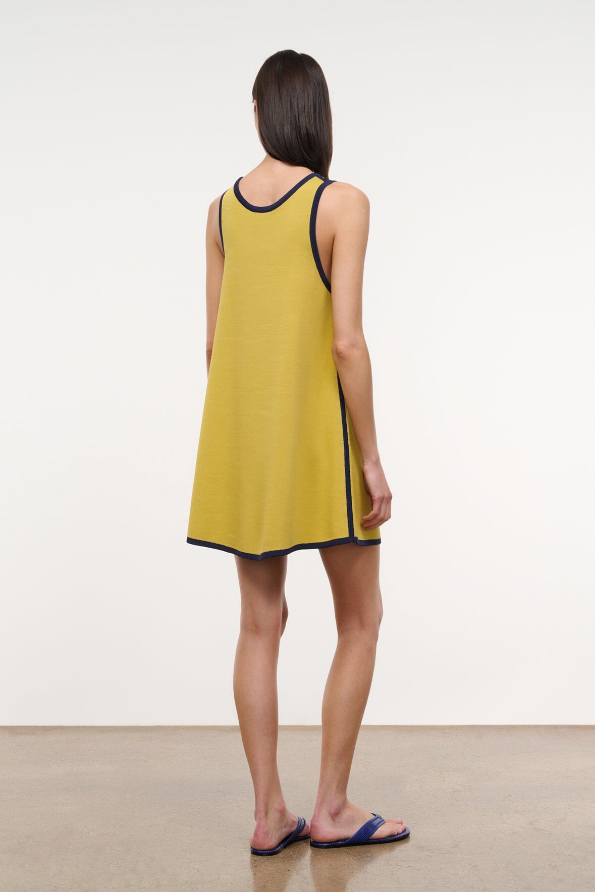 Piazza Dress | Citron Navy Reversible