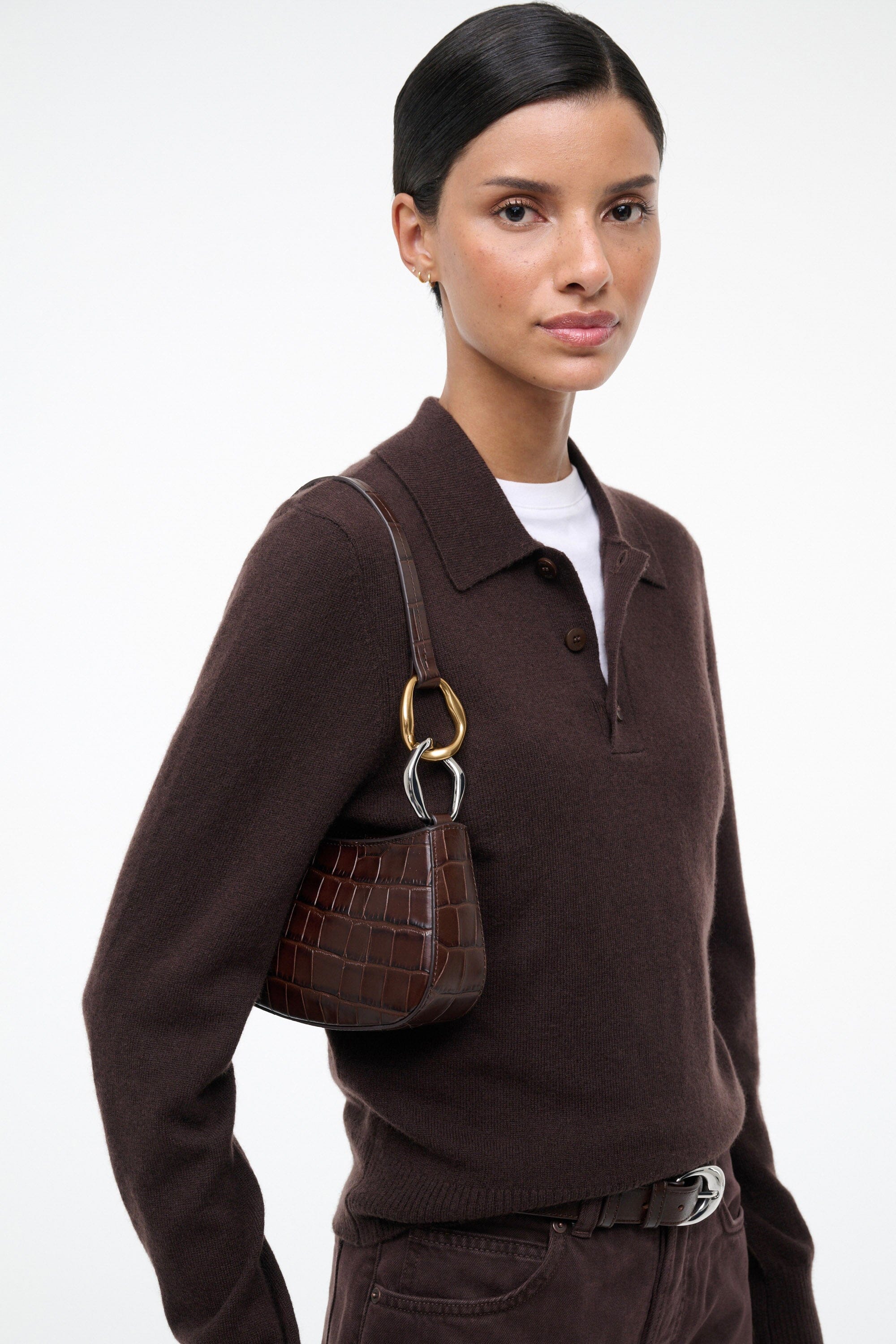 Ollie Bag | Espresso Croco