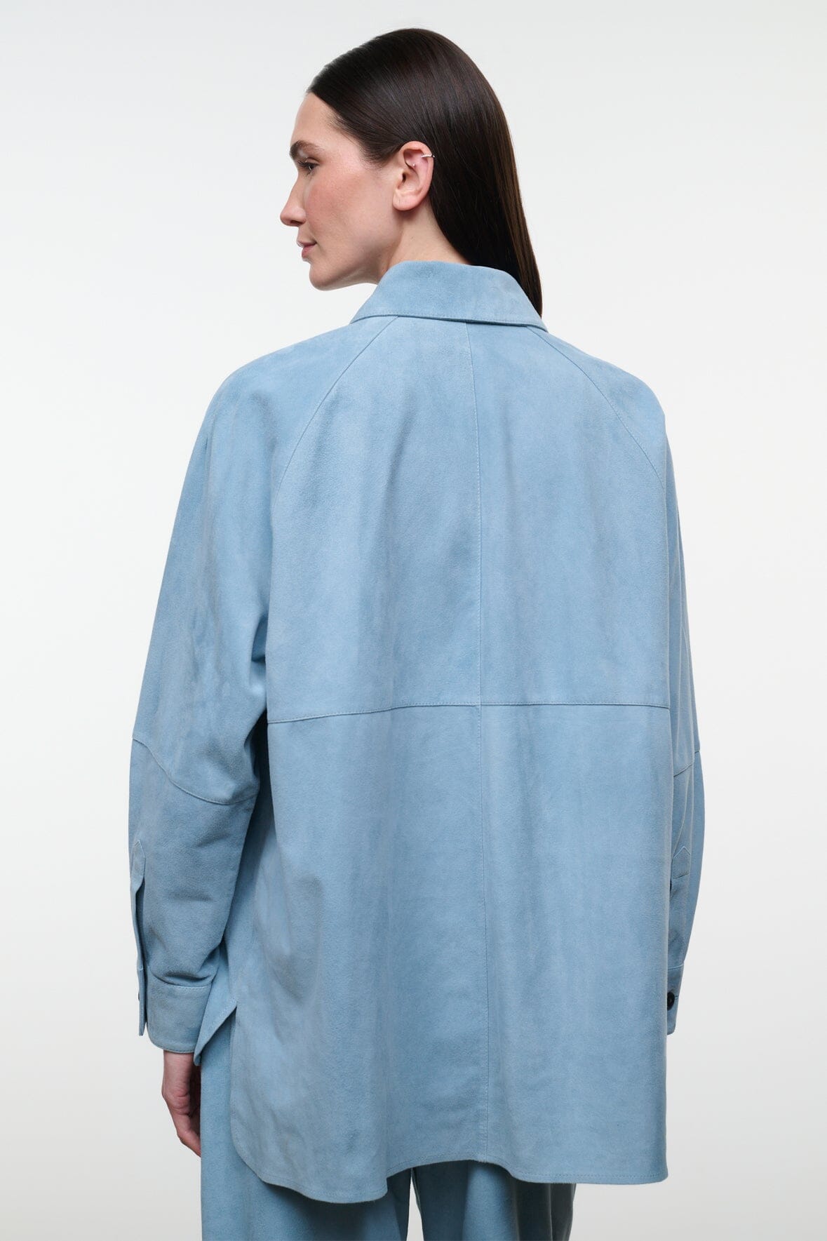 Josette Suede Shirt | Sky