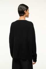 Serrano Cashmere Relaxed Crew | Black