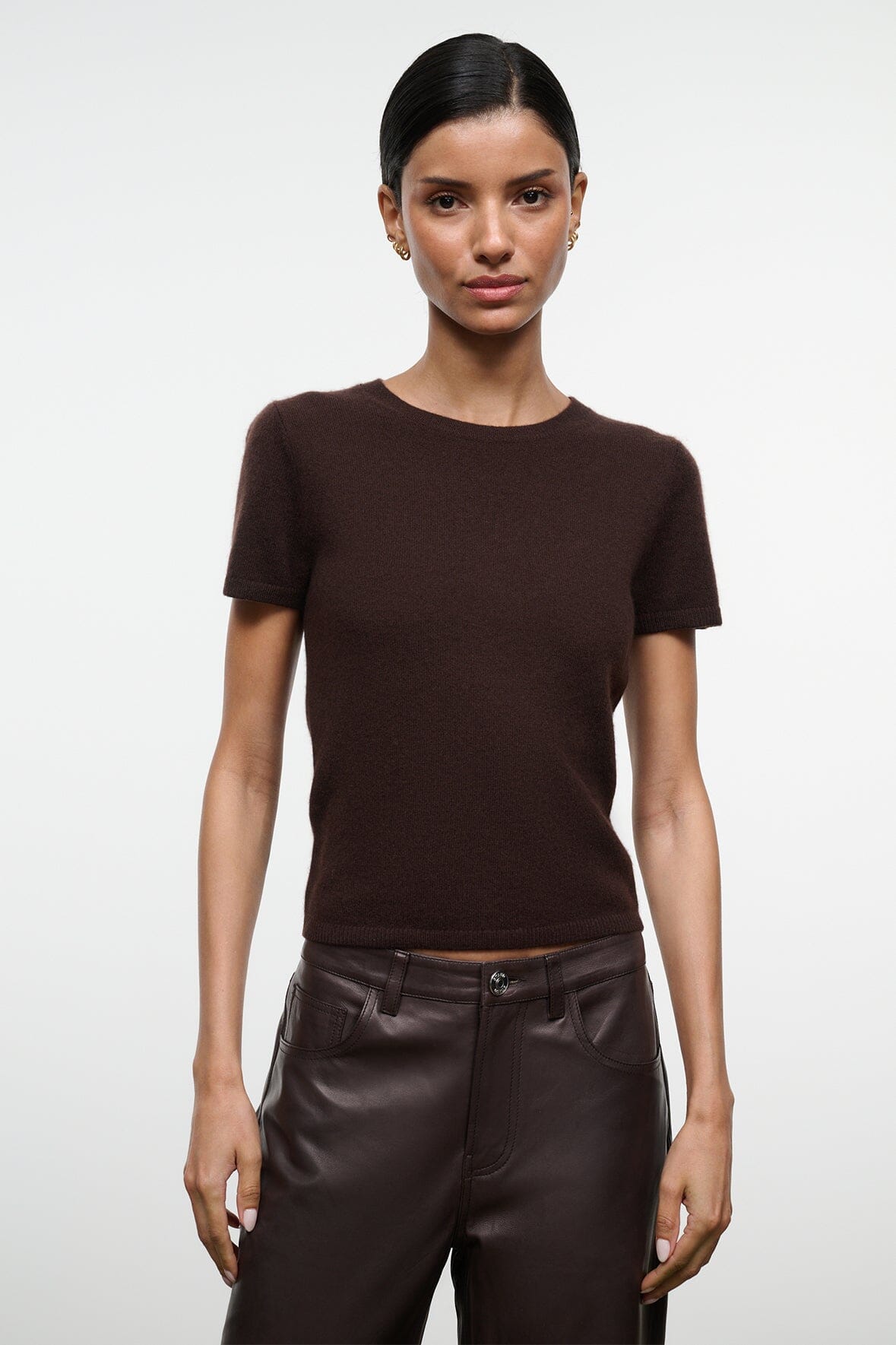 Easy Cashmere Tee | Dark Chocolate
