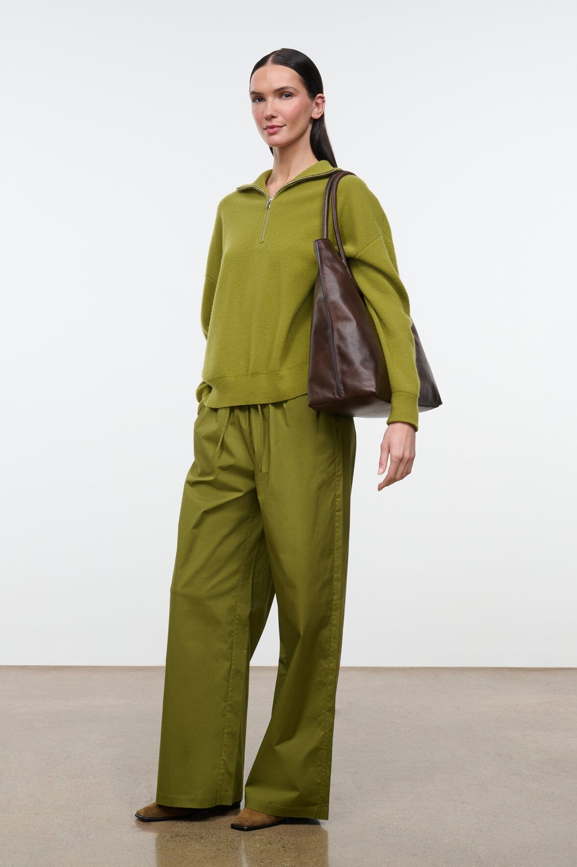Maude North South Tote | Espresso Distressed