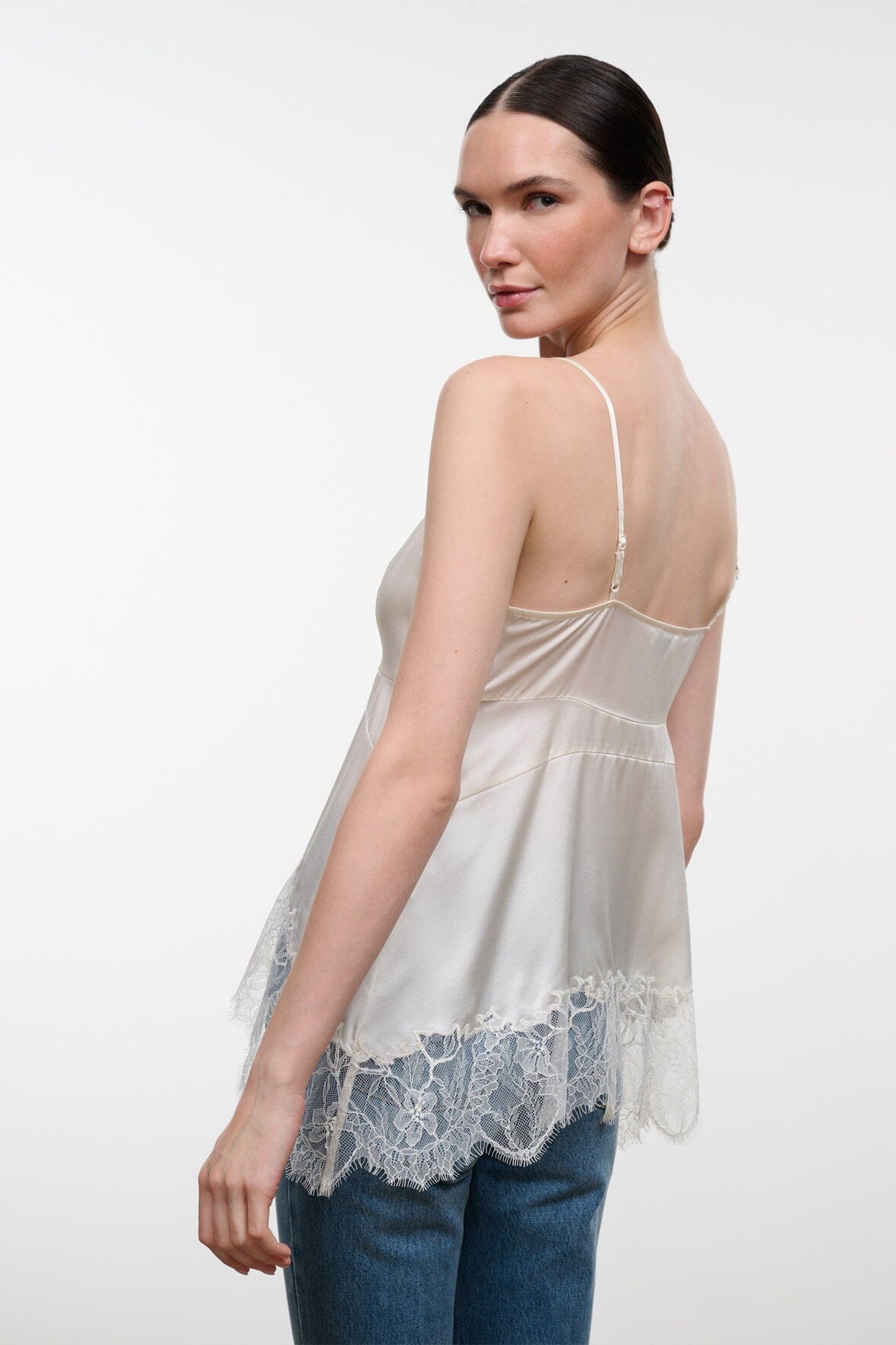 Lina Silk Top | Ivory