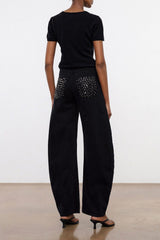 Jackson Barrel Jean | Studded Black