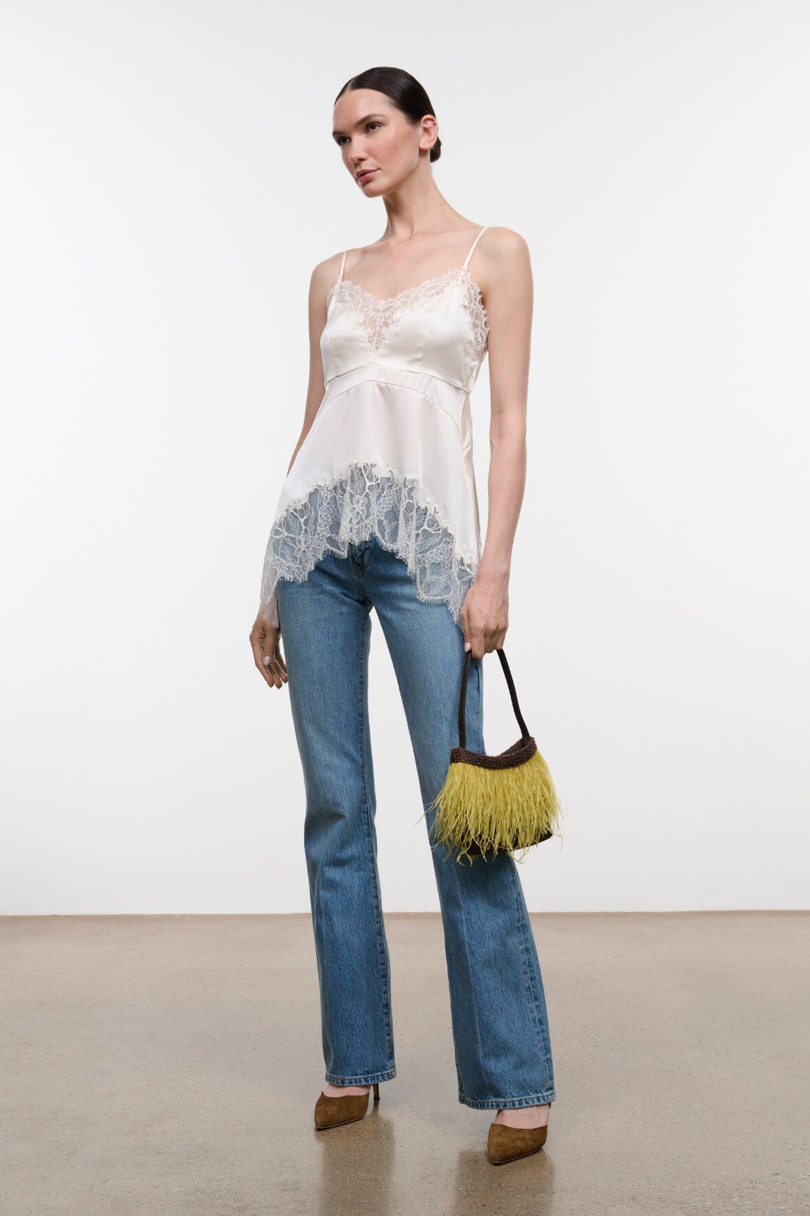 Lina Silk Top | Ivory