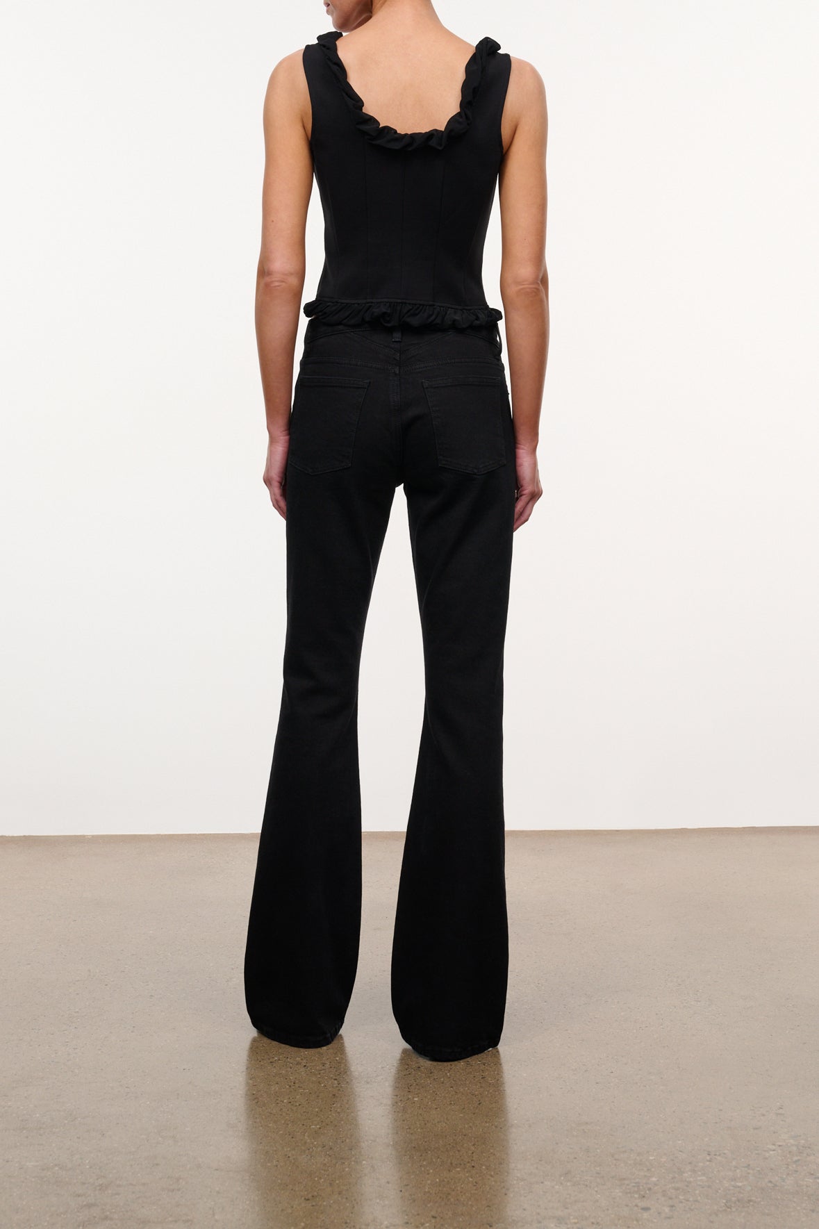 Franky Flare Jean | Jet Black