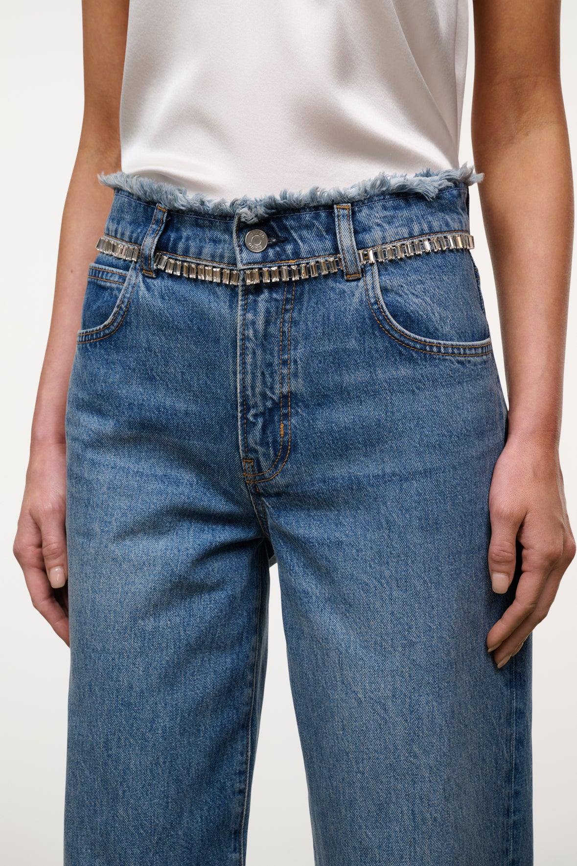 Dean High Rise Crystal Jean | Vintage Wash