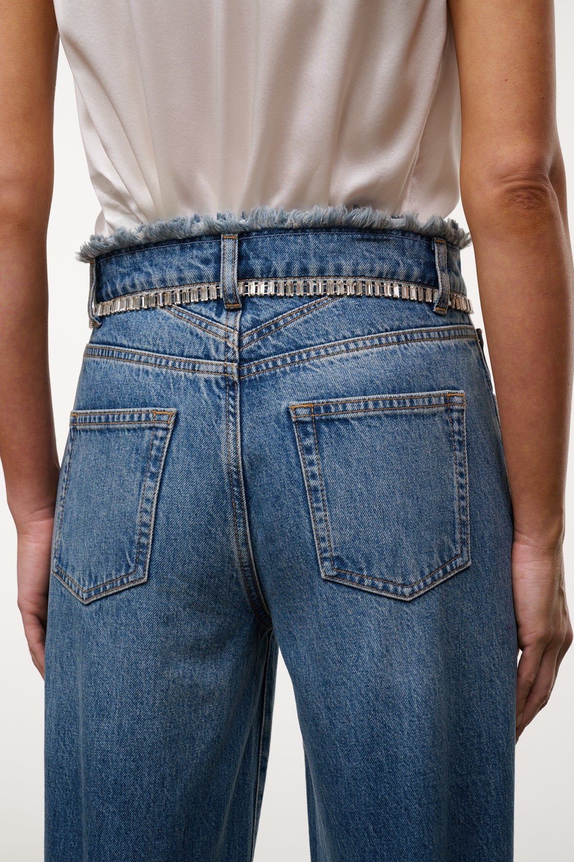 Dean High Rise Crystal Jean | Vintage Wash