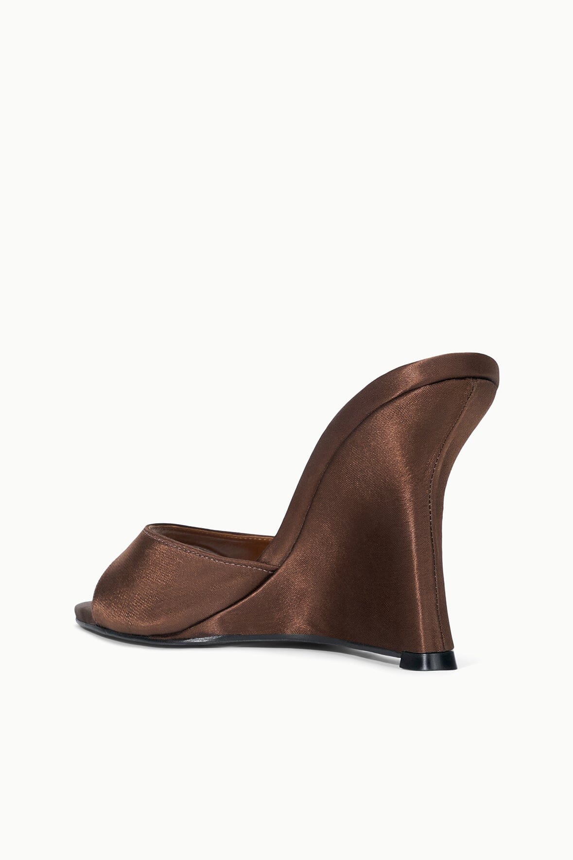 Brigitte High Wedge | Espresso Satin