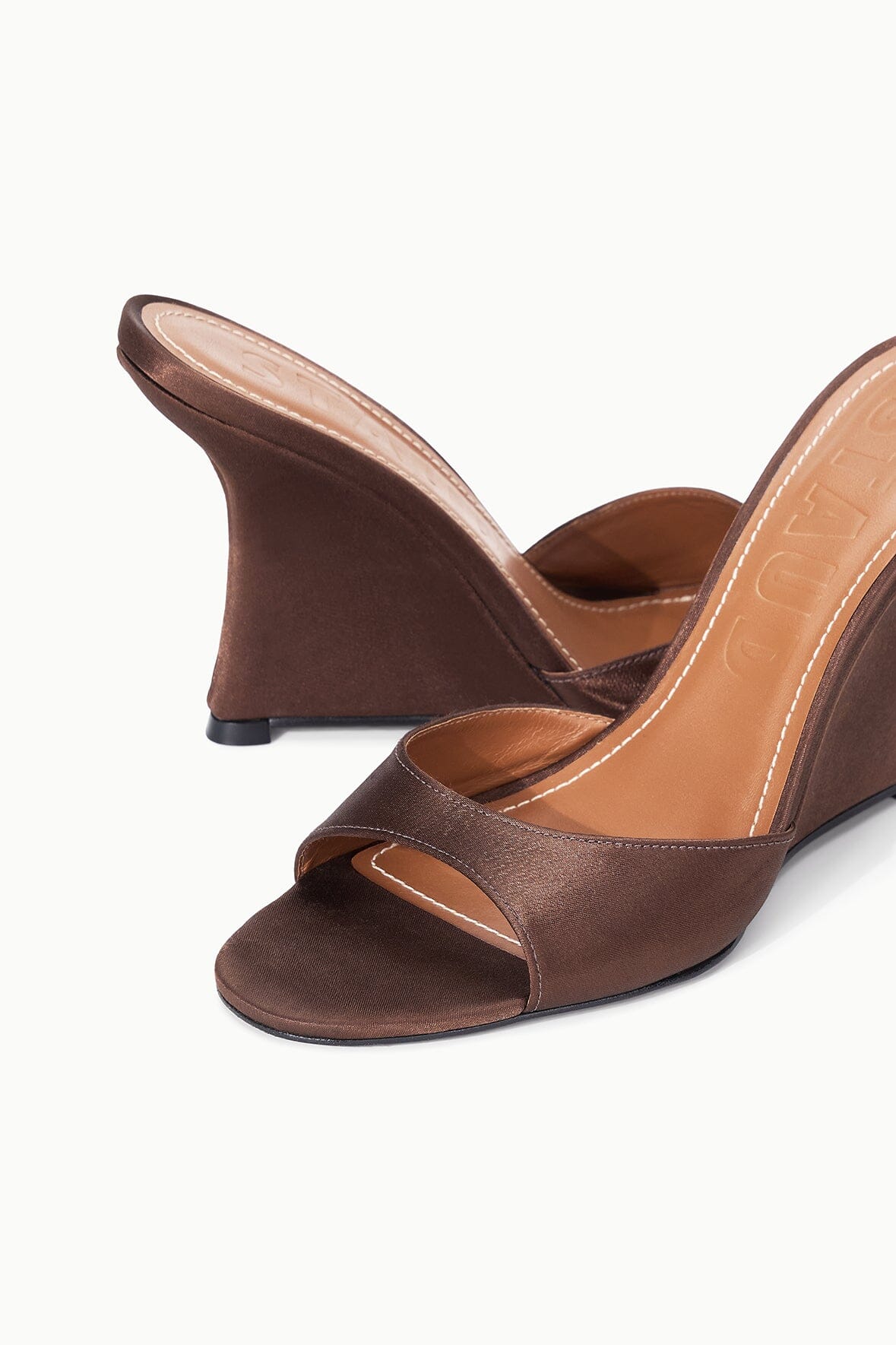 Brigitte High Wedge | Espresso Satin