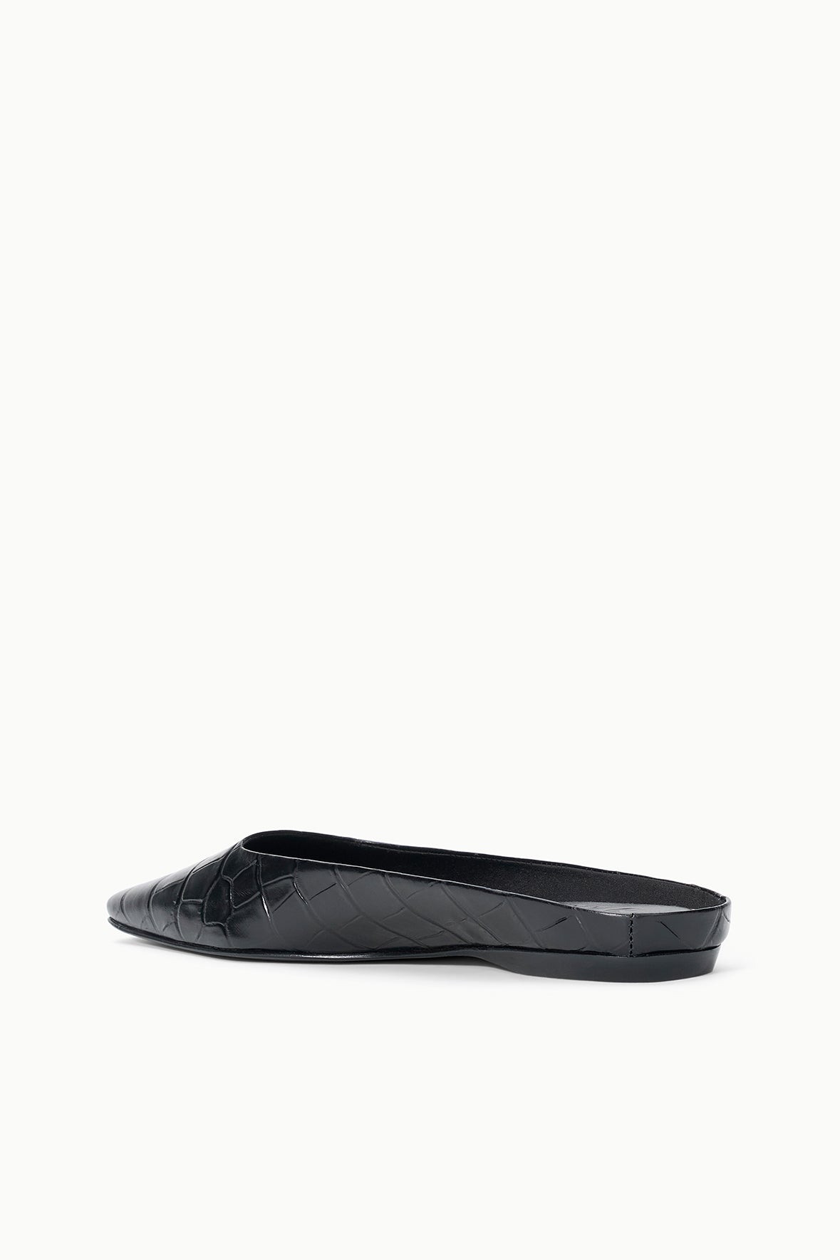 Otto Flat Mule | Black Croco