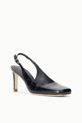 Lucie Slingback Pump | Black Croco