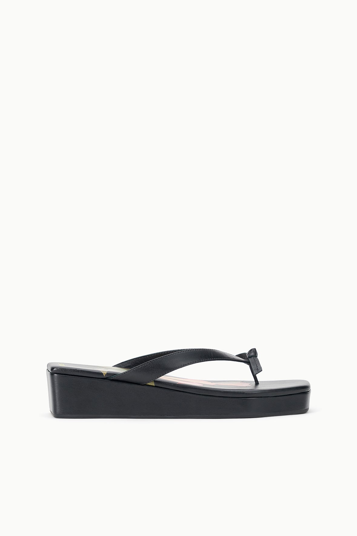 Party Platform Thong | Trumpet Flower Black