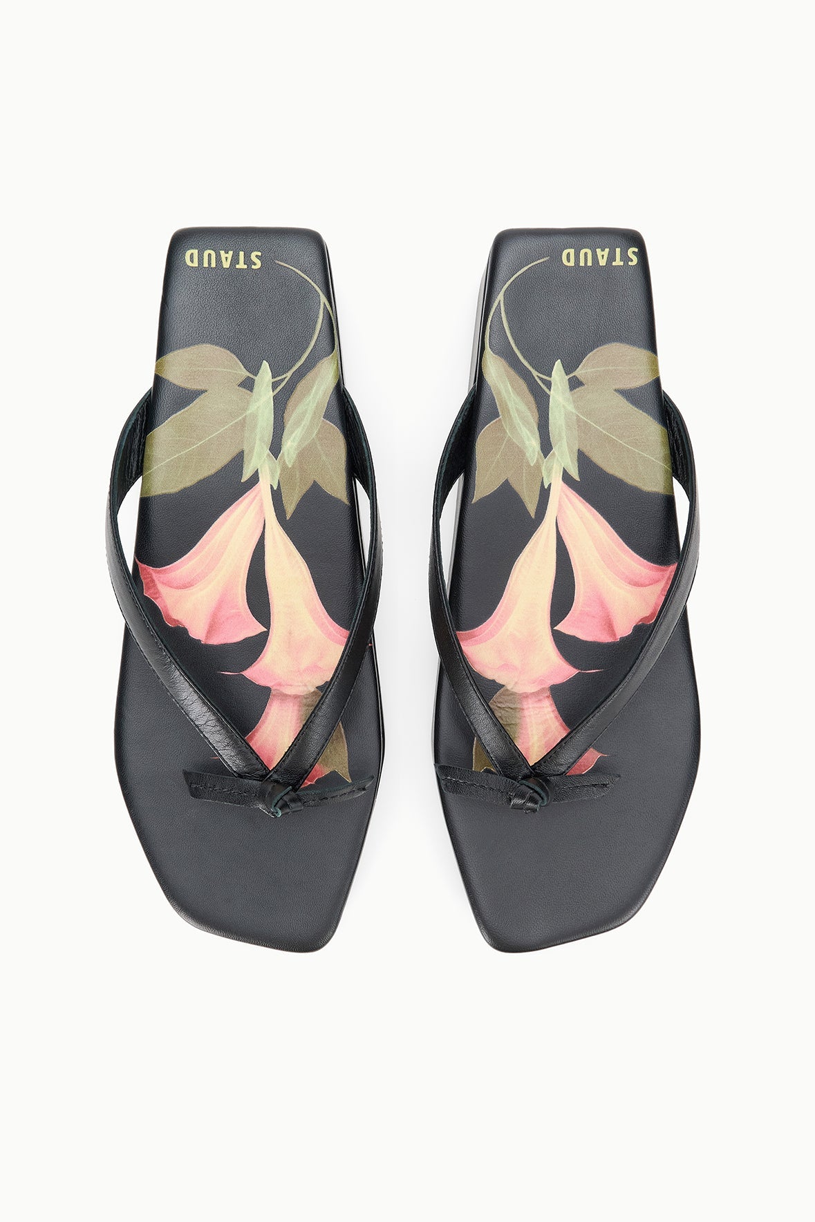 Party Platform Thong | Trumpet Flower Black