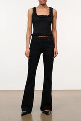 Franky Flare Jean | Jet Black