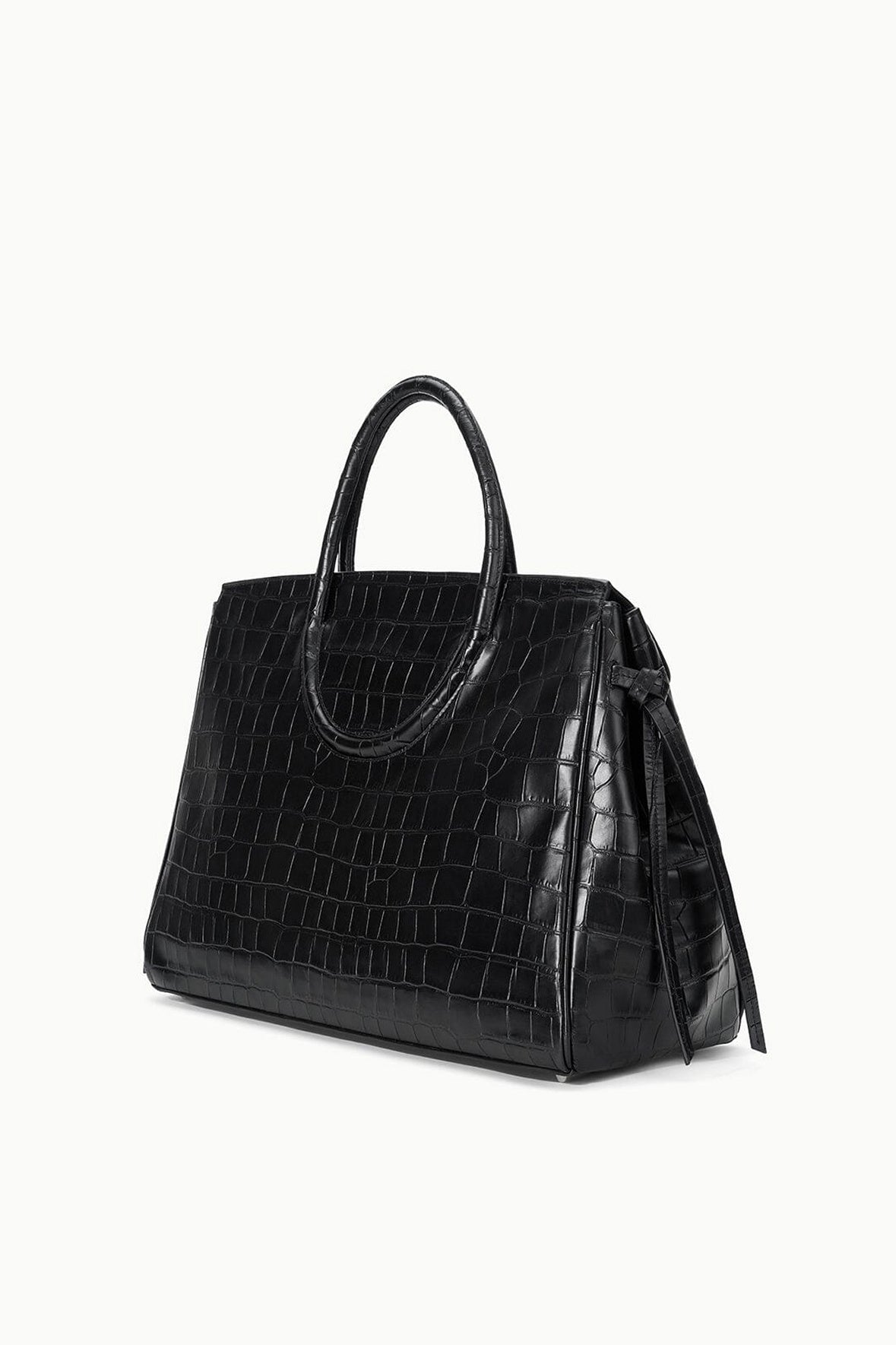 Large Maude Carryall | Black Croco