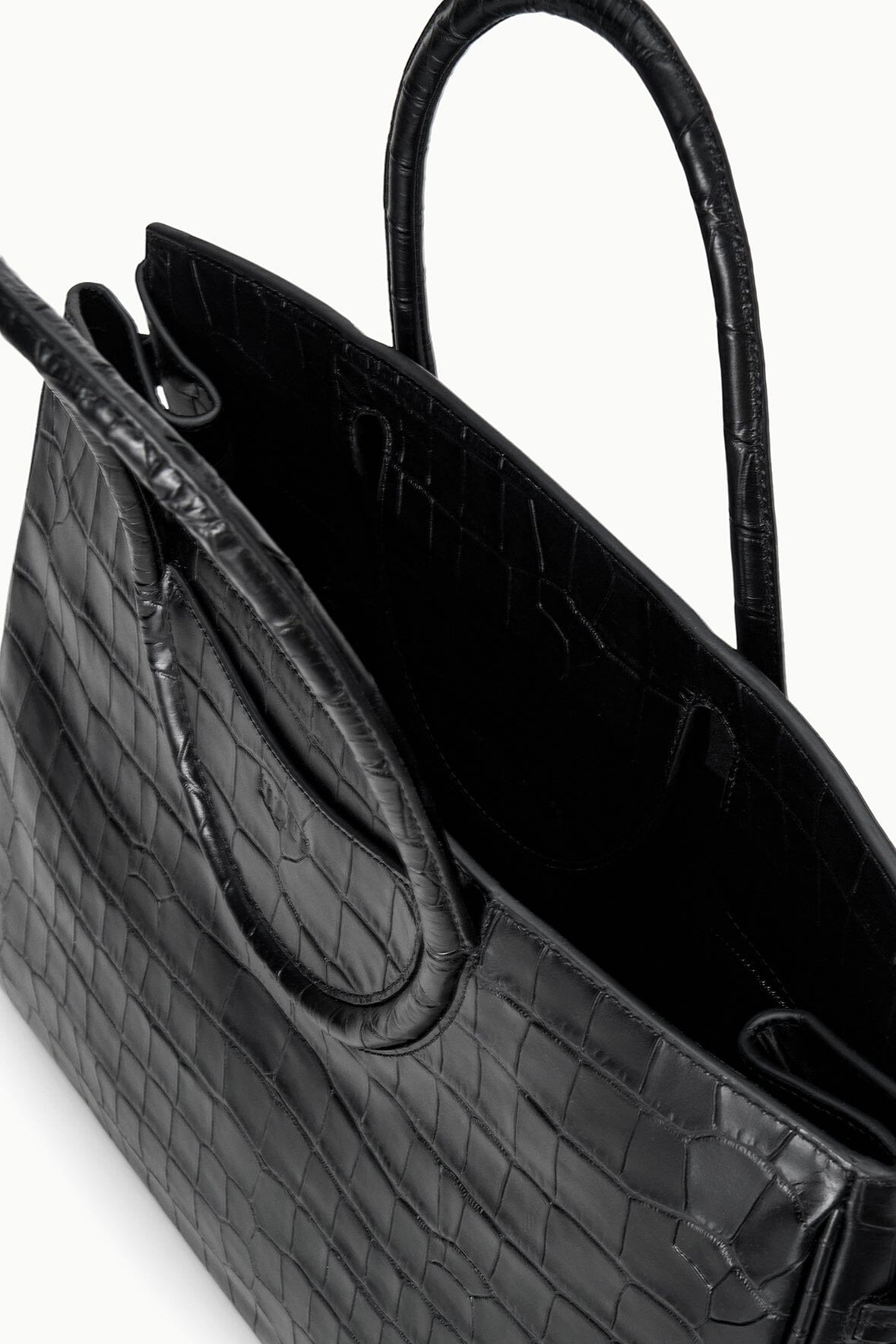 Large Maude Carryall | Black Croco
