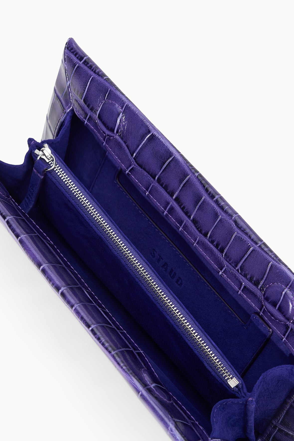 Muse Clutch | Amethyst Croco