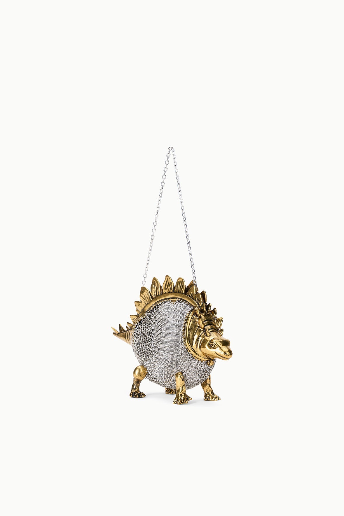 Barbara Mini Dino Chainmail Bag | Gold