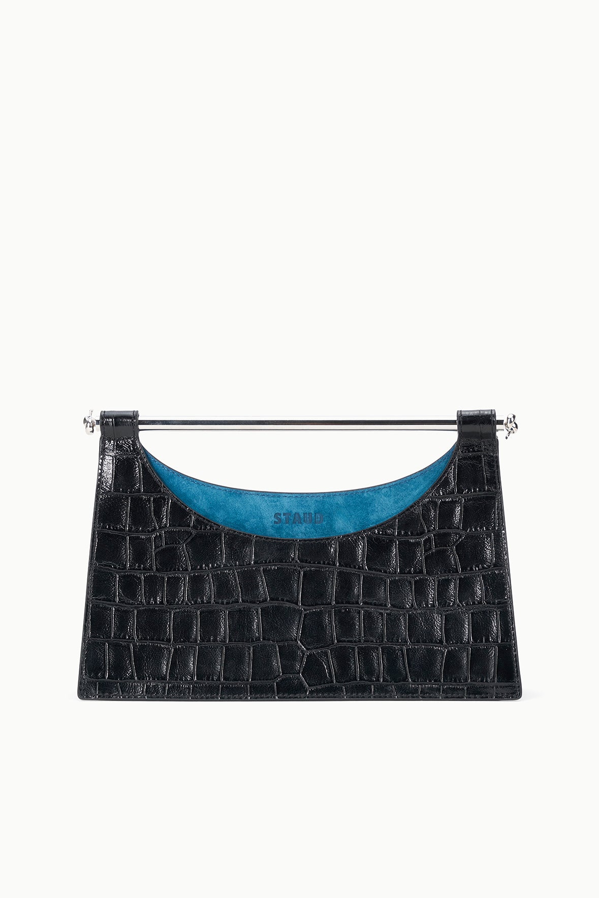 Carys Clutch | Black Croco