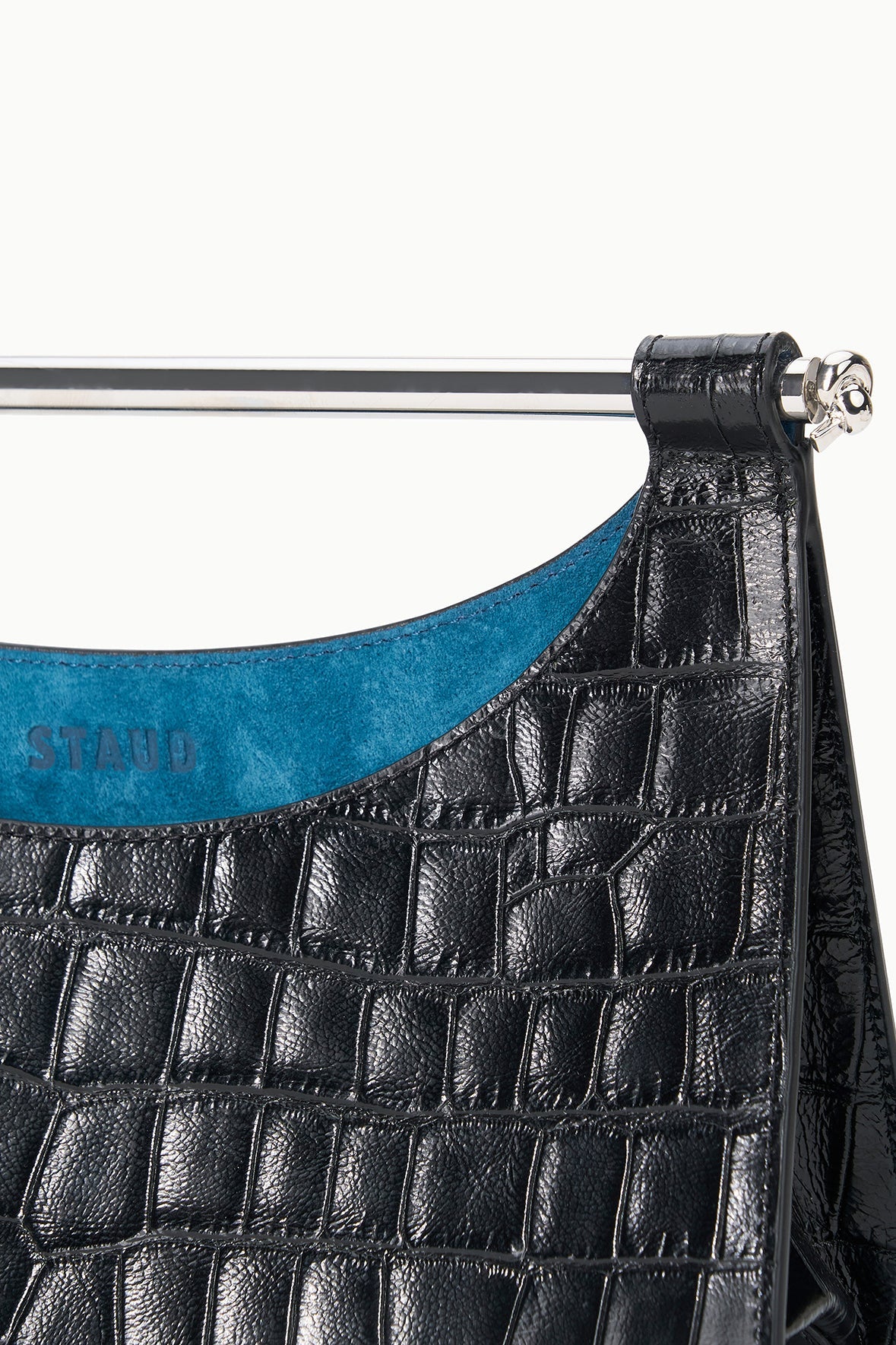 Carys Clutch | Black Croco