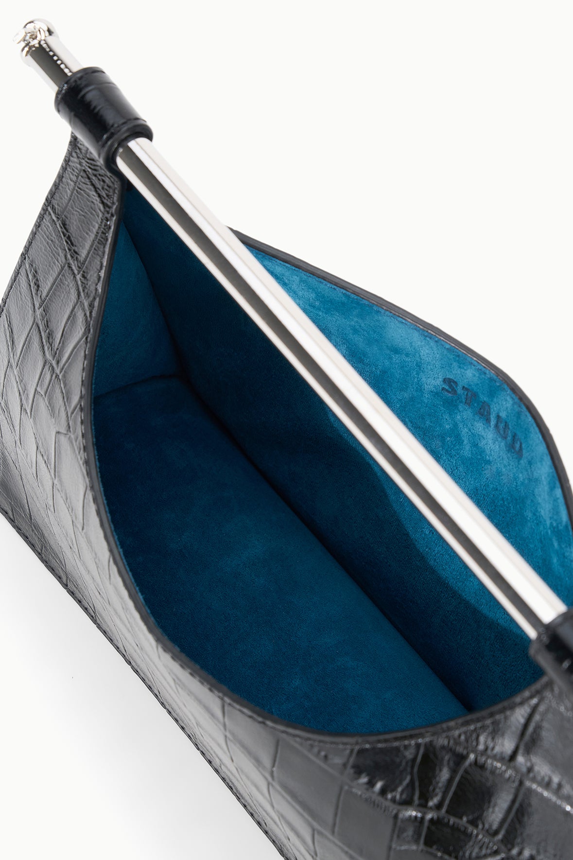 Carys Clutch | Black Croco