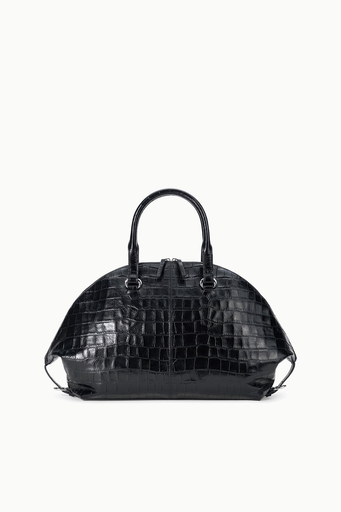 Hester Large Satchel | Black Croco