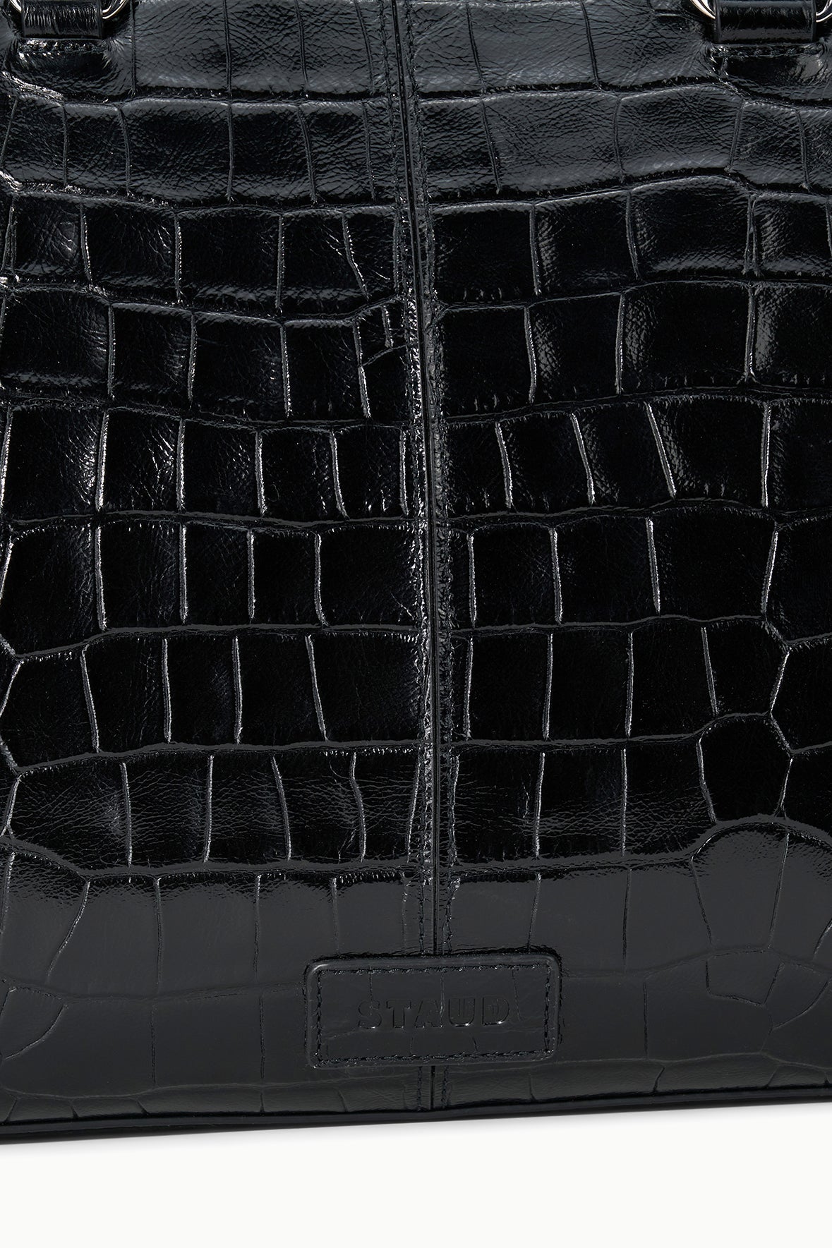 Hester Large Satchel | Black Croco