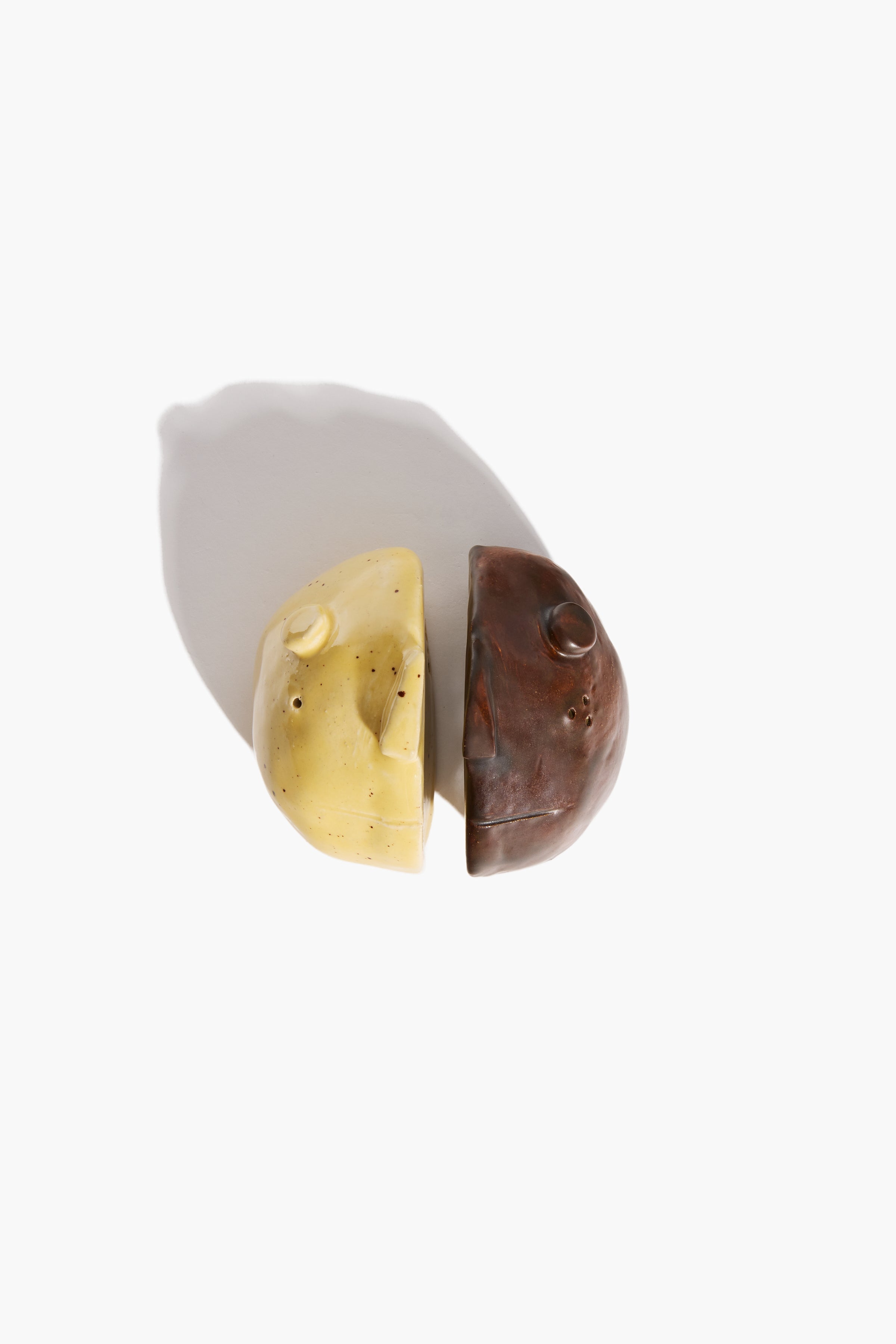 Henry Salt & Pepper Shaker Set | Brown and Sand Glaze