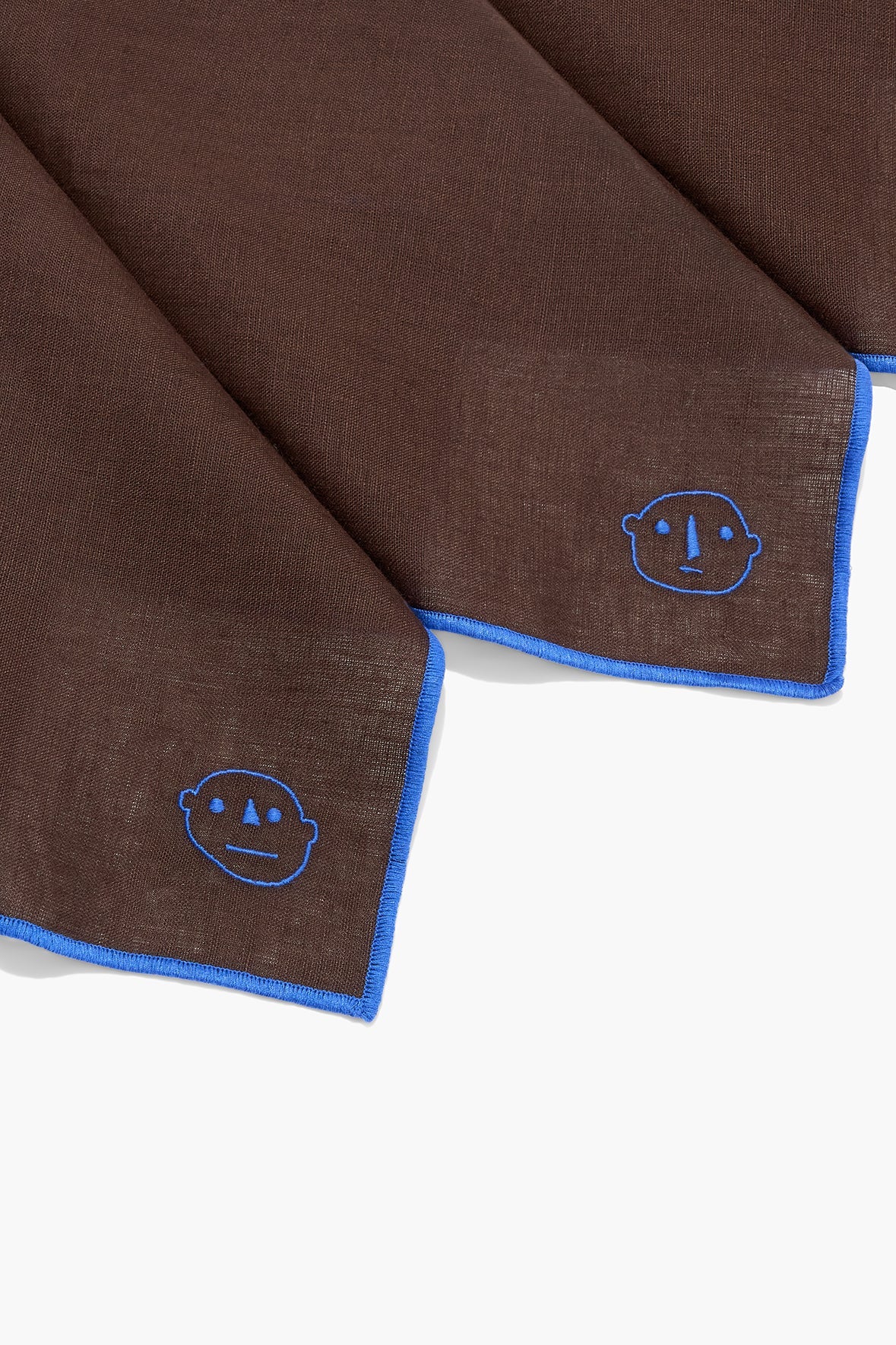 Gala Linen Napkins | Espresso Henry Blue