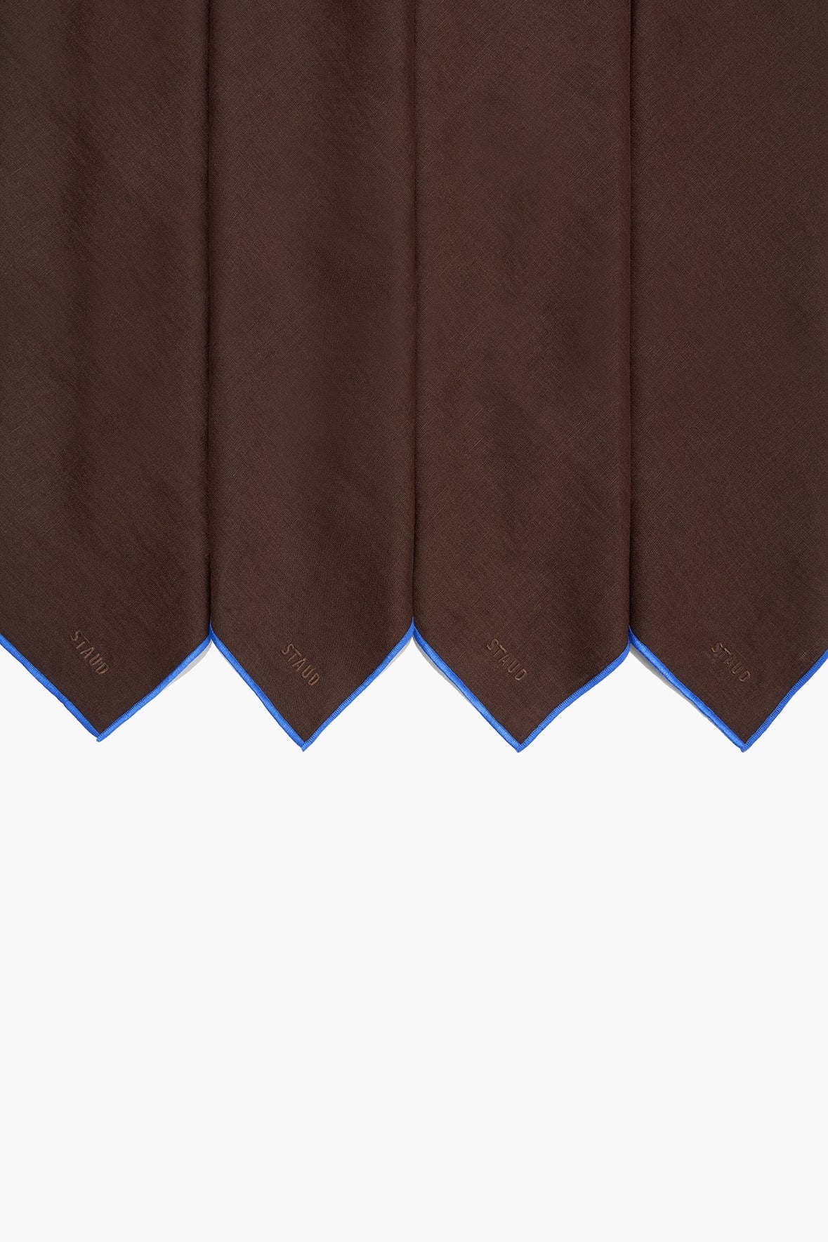 Saba Linen Placemats | Espresso Henry Blue