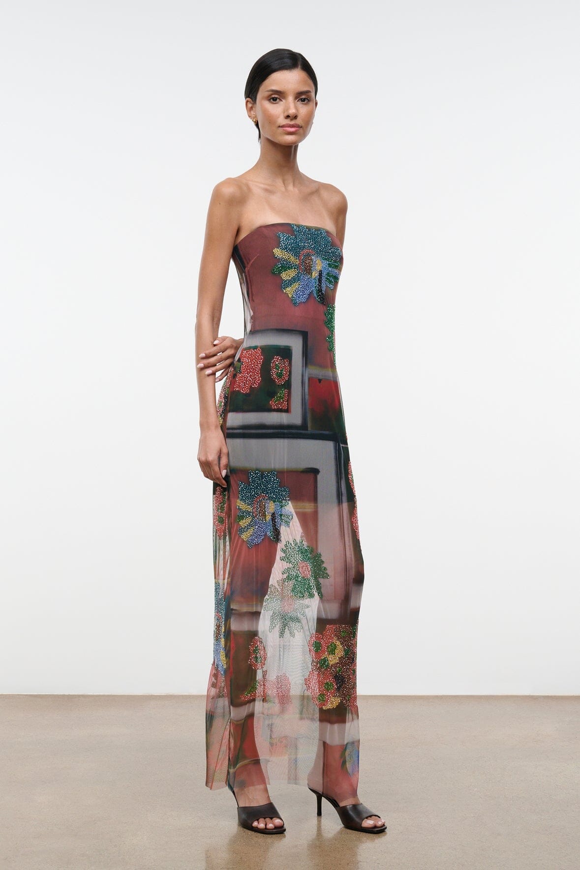 Liliana Dress | Beaded Superbloom Scarf