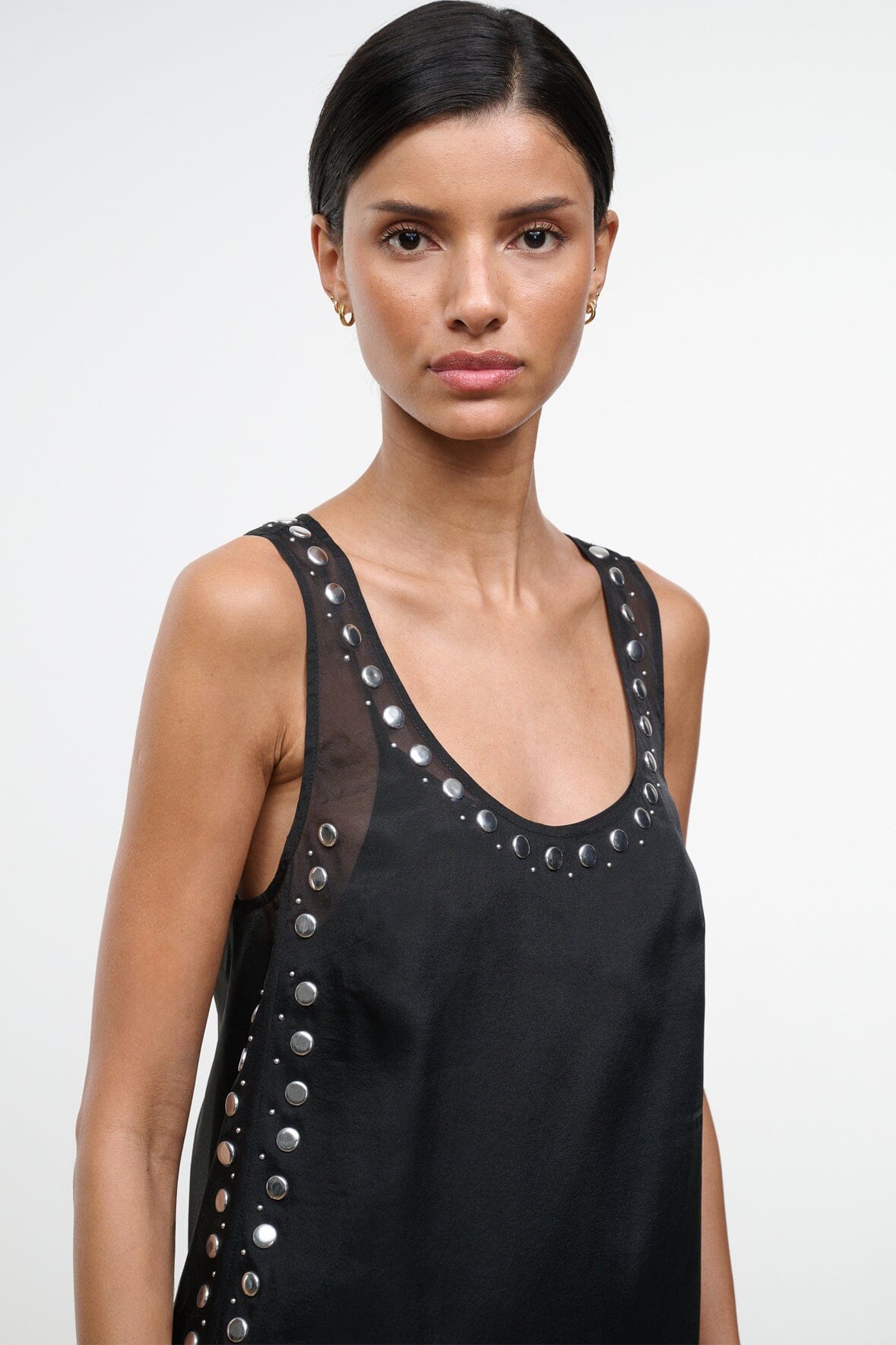 Cara Dress | Black Studs
