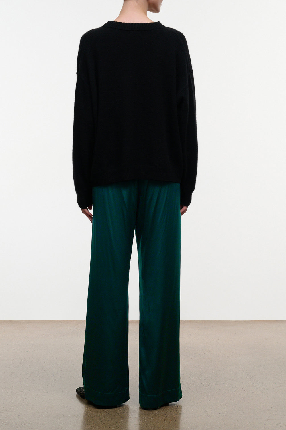 Stroll Silk Pant | Emerald