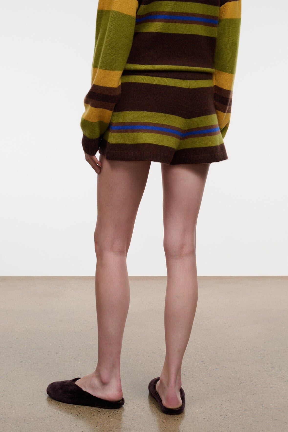 Fran Cashmere Short | Nightowl Stripe