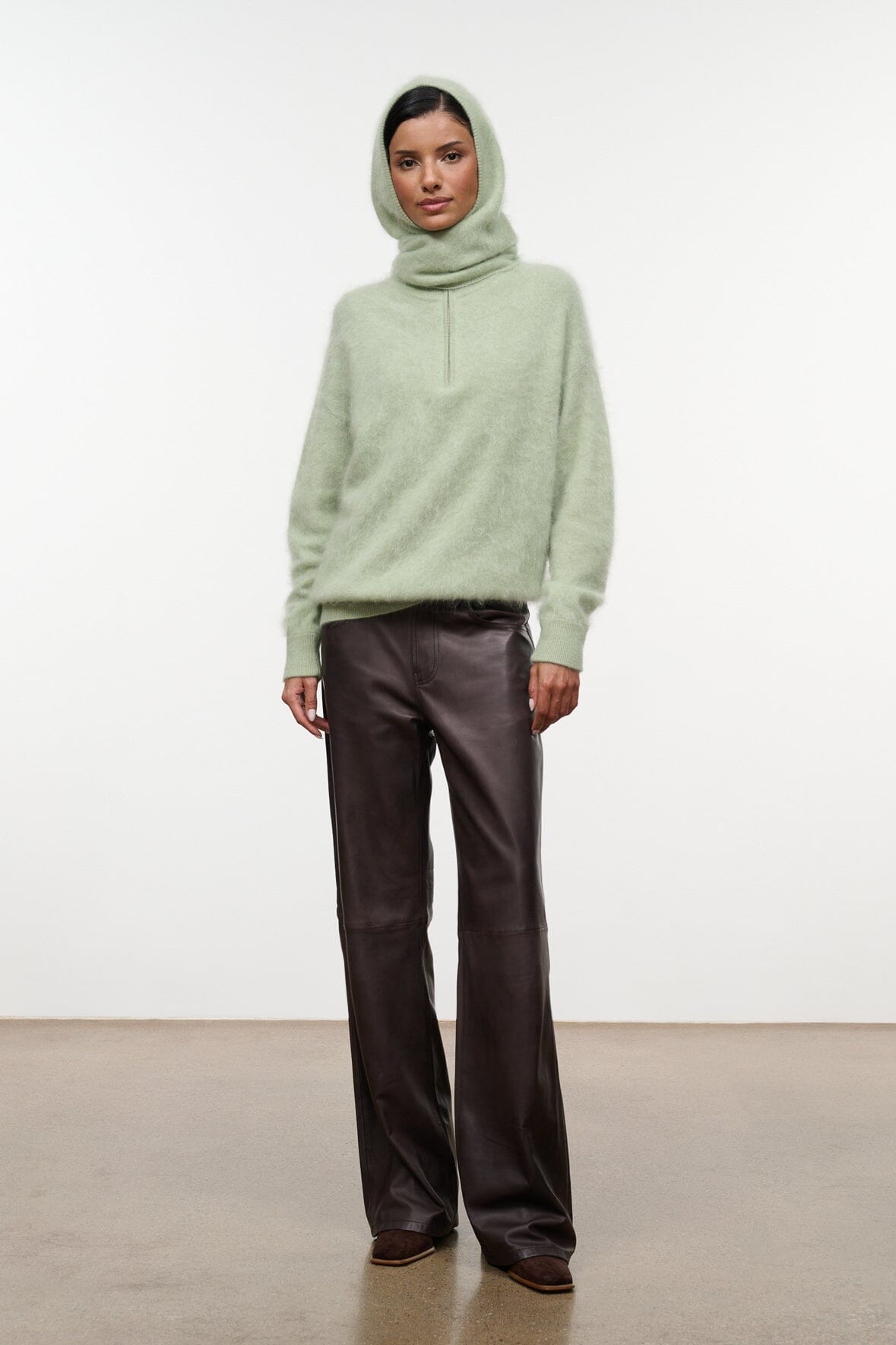 Cashmere Hood Scarf | Spearmint
